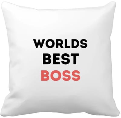 Akyol - worlds best boss Kussen hoes - Baas - de beste baas - collega's - werknemers - verjaardagscadeau - verjaardag - cadeau - afscheidscadeau - geschenk - leuke cadeau - kado - gift - 40 bij 40 cm