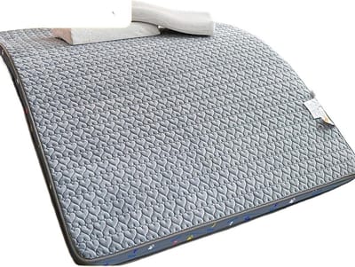 Vouwmatras - Gastmatras Opvouwbaar - Comfortabel Slapen - Dikke Latex Steun - 90 x 200 cm - Grijs