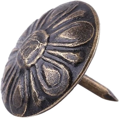 Kopspijkers met stoffering, bronzen decoratieve nagels voor meubels - 100 stuks - Groen (16 * 15 mm)
