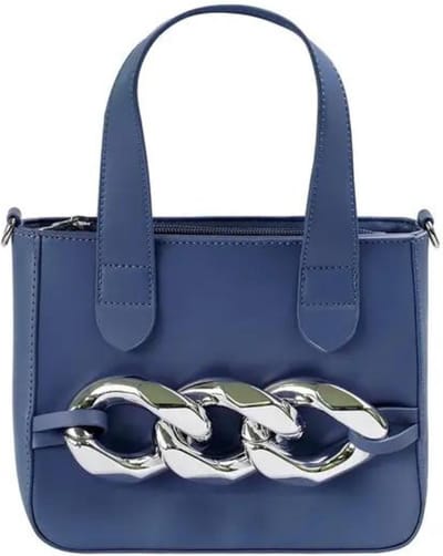 Yehwang - PU Tas met metalen ketting - Blauw
