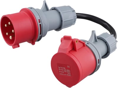 CEE 5-polige Adapter 32A naar 16A voor 400V 3-Fase Aansluitingen