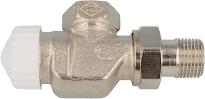 TA Heimeier thermostaat ventielonderste deel V-exact IIAxial, rood gegoten vernikkeld 1/2 inch, kvs 0,86, 3710-02.000