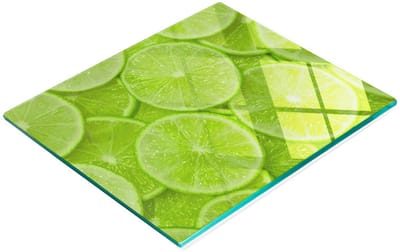 Decoratieve snijplank van gehard glas voor het snijden van kalk, 60x52 cm