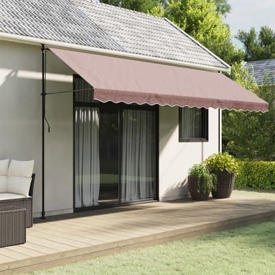 vidaXL - Vervangingsdoek - voor - luifelrok - gestreept - 450 - cm - bruin
