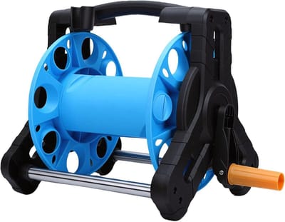 Waterslangoprolrek - Slanghaspel Tuin - Tuin Georganiseerd Houden - Robuuste Structuur - 25 meter slang - Zwart en Blauw