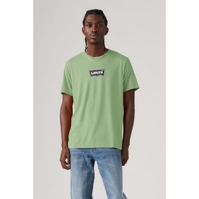 Levi's Graphic Crewneck Tee Batwing Logo Foam Green Taglia: M | Magliette basic Outlet | Uomo | Verde