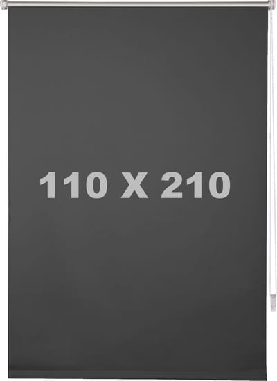 Gordijnenset 110x210cm Antraciet - Luxe, Verduisterend en Isolerend, Rolgordijnen verduisterend en Luxaflex - Voor Woonkamer, Slaapkamer en Privacy