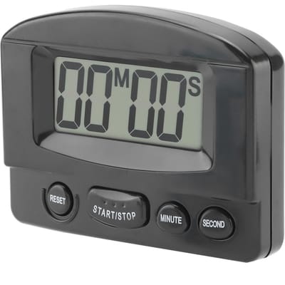 Draagbare Digitale Klok Afteltimer Groot LCD-scherm Keukengebruik (Zwart)