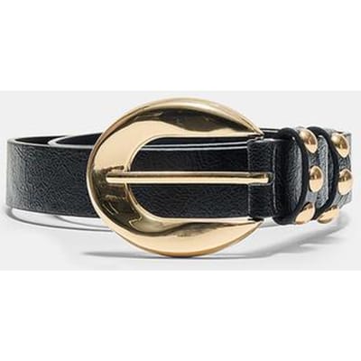 Stradivarius Riem met studs en plaatjes  Zwart 70
