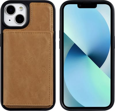 UNIQ Accessory - Bruin Back Cover Wallet Case voor Apple iPhone 14 - PU Leer, Bescherming van Telefoon.