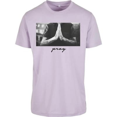 Mister Tee - Pray Heren T-shirt - XS - Pastelpaars