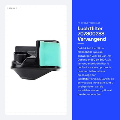 Dailygoods- Luchtfilter Vervanging - Luchtfilterreinigingselementen - Eenvoudig te installeren - OE-nummer 707800288 - Geschikt voor Can-Am Outlander 650/800R Max - Hoge kwaliteit - Filterelement