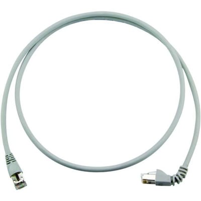 Telegärtner 100008502 RJ45 Netwerkkabel, patchkabel CAT 6A S/FTP 3.0 m Grijs Vlambestendig, Met anti-kniktule 1 stuk(s)
