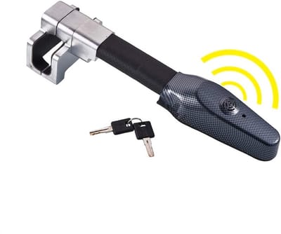 Stuurwielslot met Alarm 130 dB - Stalen Beveiliging - Diefstalpreventie - Geschikt voor Auto en Truck - ShopVlot