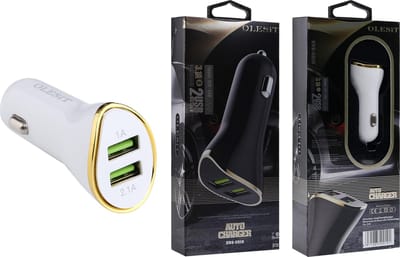 Olesit 3.1A Autolader - Oplader - 2 USB poorten met bescherming tegen overbelading & overhitting - Wit