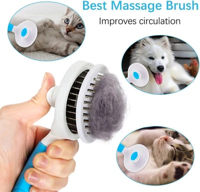 Hondenborstel - Kattenborstel - Kattenkam – Hondenvachtborstel - Zelfreinigende Borstel - Grooming Borstel voor Honden en Katten - Dunne naalden