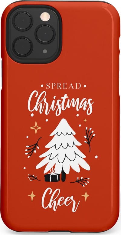 Casetastic hoesje geschikt voor Apple iPhone 11 Pro - Dubbellaagse bescherming - Verspreid het Kerstfeest - Fashion Case - Terracotta