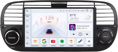 Autoradio met bluetooth - Carplay - Voor Fiat 500 (2007-2015) - Geschikt voor Apple en Android - Stereo - Navigatie - Navigatiesysteem auto - 3GB 32GB - 7"