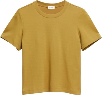 Dames T-shirt Korte Mouwen Zachte Interlock Jersey Met Ronde Hals s.Oliver