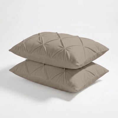 HappyBed Kussenslopen Light Taupe 60x70 cm - Kussensloop set 2 stuks - 100% Microvezel - Ultieme slaapcomfort