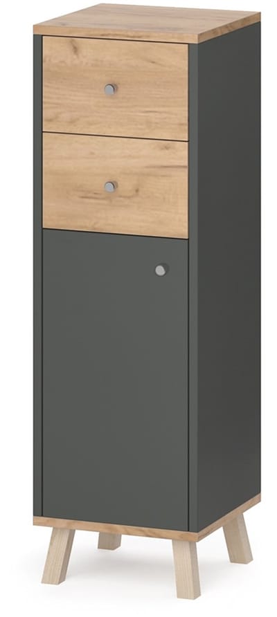 Vicco Senyo Halfhoge kast – 30 x 95 cm met laden Antraciet