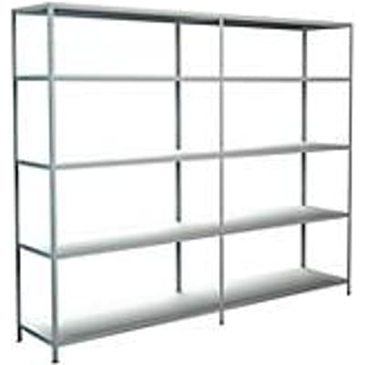 Legborden zonder grendels, H 2000 x B 2400 x D 500 mm, wit