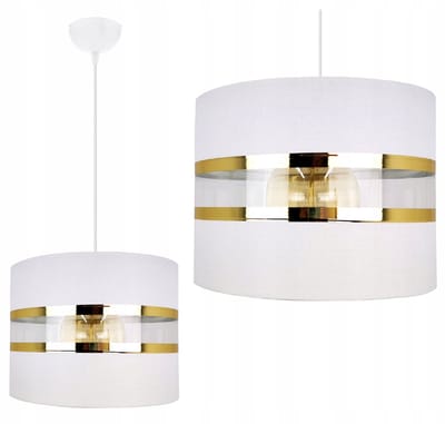 Moderne hanglamp met stoffen kap - E27 - Verstelbaar