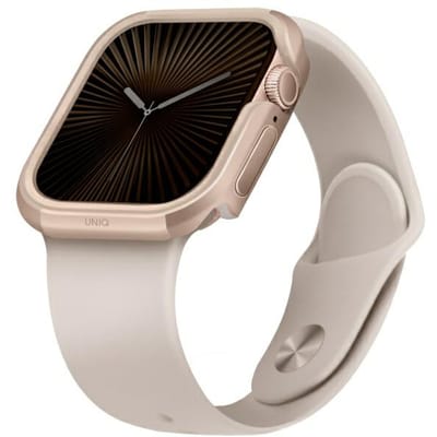Uniq Valencia Hoesje Voor Apple Watch Serie 46Mm Gouden Hoesje Uitstekende Bescherming