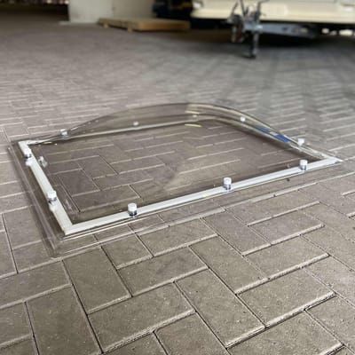 Lichtkoepel plexiglas helder 100x200 cm dubbelwandig