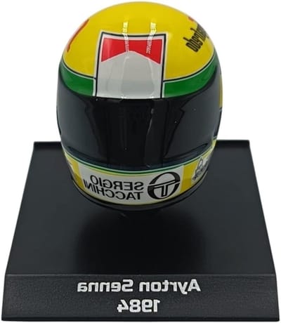 Formule 1 Helm - Racehelm Model - Modelbouw Verzamelen - Historische Reproduuctie - 1:10 Schaal - Wit