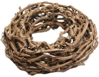 DBT Krans Landelijk Hout-Natuurlijke Materialen "Wijntakken" Naturel D 30 cm