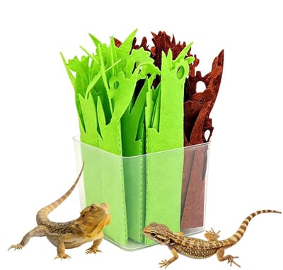 Luchtbevochtiger Terrarium - Vochtregelaar Reptiel - Ideaal Klimaat - Realistische Plantenintegratie - 17 x 8 x 8 cm - Groen