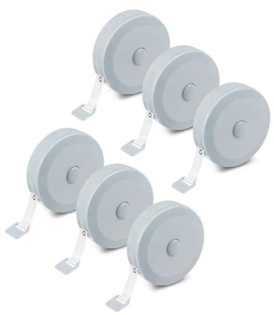 Kleermakersmeetlint Set van 6 - 150 cm Zacht Meetlint voor Nauwkeurige Metingen van Armen, Taille, Borst en meer