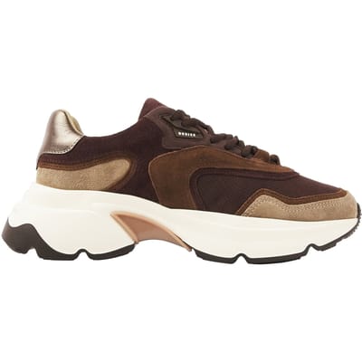 Nubikk Ross Noa (l) Dk Brown Combi Size: 37 | Sneakers Outlet | Dames | Bruin