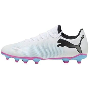 PUMA FUTURE 7 PLAY FG/AG Heren Sportschoenen - PUMA White-PUMA Black-Poison Pink - Maat 44