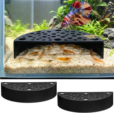 longziming - 2-pack garnalennesten - Garnalen Schuilplaatsen - Zwarte Aquarium Grot Van ABS Voor Garnalen En Kleine Vissen Om Te Verstoppen En Rusten - Zwart - Aquariumaccessoires en decoraties