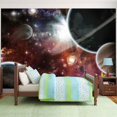 98cm X 70cm - Zelfklevend fotobehang - Lopen in de ruimte, 8 maten, premium print
