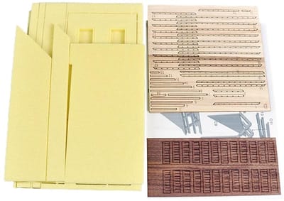 Dailygoods- Bouwmodel 1/35 Ruïnehuis - Modelbouwpakket - Miniatuur 3D-puzzel - Modelspoorwegen - Diorama's - Houten constructie - Modelbouw