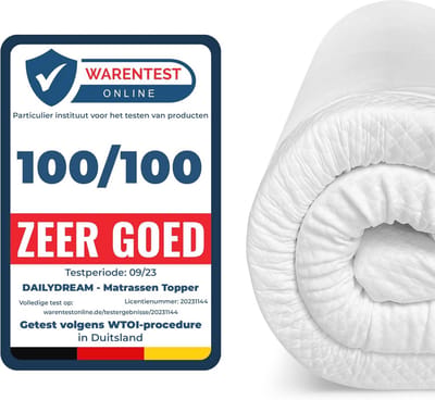 Visco-elastische matrastopper 80x190 cm met Memory Foam-effect - Ergonomisch en ademend