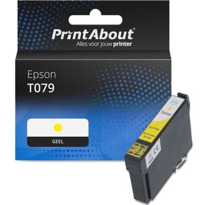 PrintAbout huismerk Inktcartridge T079 (C13T07944010) Geel Geschikt voor Epson