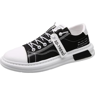 Canvas Schoenen Heren Platte Schoenen Ademend Slijtvast Sport Herenschoenen Lichtgewicht Outdoor Antislip Heren Werkschoenen 39 zwart