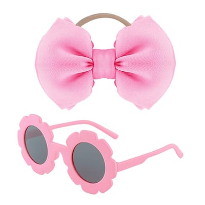 Dailygoods- Zonnebril Bloemvorm - Hoofdband - Zonnebril Kind - Elastische Hoofdband - Schattige Bril - Geschikt voor Feestjes - Kinderen Zonnebril