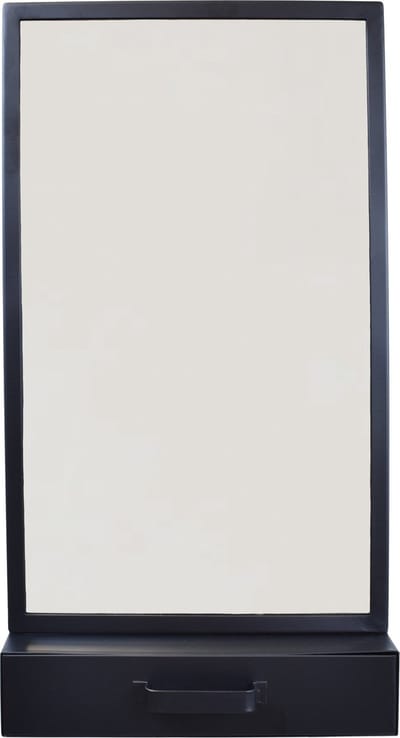 LOFT42 Verona Spiegel – Lade – Zwart – Metaal - 72x38x4