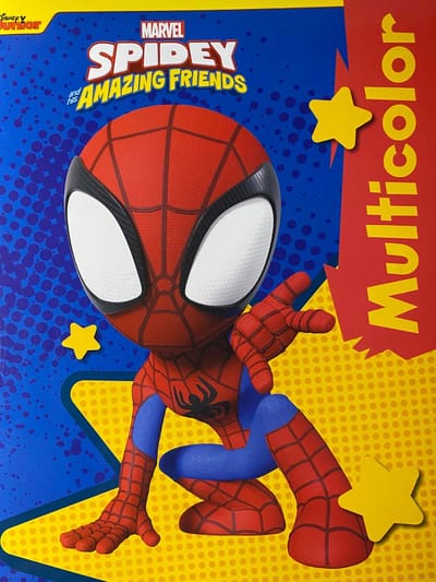 Multicolor Marvel Spidey and His Amazing Friends Kleurboek - Vrolijke Kleurplaten met Spidey en Vrienden - 32 Pagina's - Geschikt voor Kleurpotloden en Wasco
