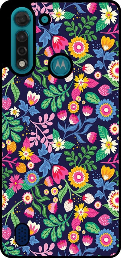 Smartphonica Telefoonhoesje Geschikt voor Motorola Moto G8 Power Lite met bloemen opdruk - TPU backcover case flower design geschikt voor Motorola Moto G8 Power Lite
