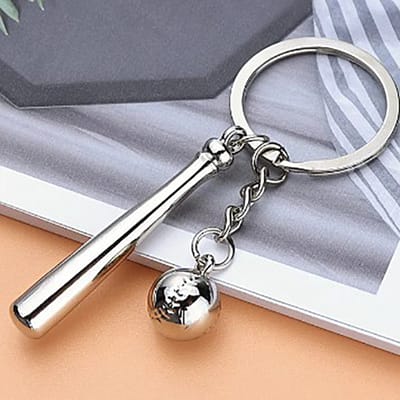 Actie4you® - Sport Sleutelhanger – Zilverkleurig – Sportsieraad – Sleutelhanger – Honkbal