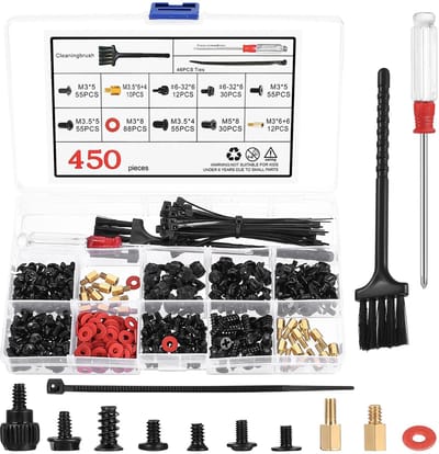 Unyqoos® Uitgebreide 450-delige schroevenset voor computerreparaties en assemblage