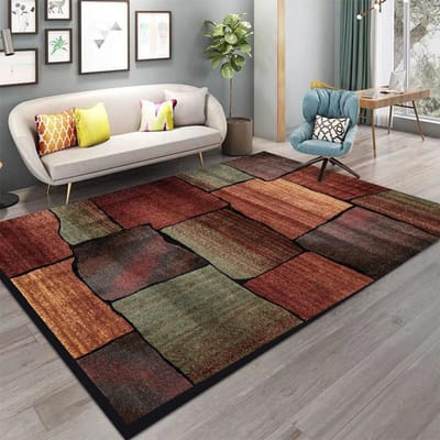 Nordic Style Vloerkleed Abstract Geometrisch Tapijt Antislip Wasbaar Tapijt voor Woonkamer Slaapkamer en Huisdecoratie Vloermat 80*120cm