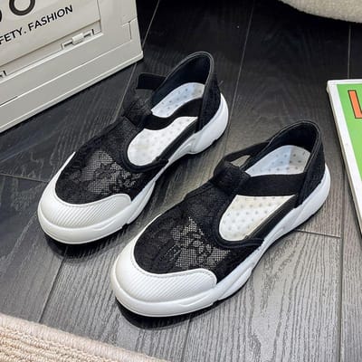 Sandalen Dames Zomermode Platform Ademende casual holle schoenen 40 zwart