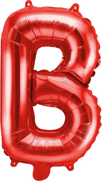 Folieballon letter B - 35cm rood